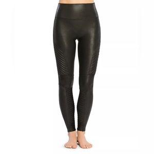 SPANX XS Moto Faux Leather Leggings